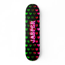 Jasper pink fire Skatersollie skateboard.