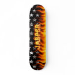 Jasper real fire Skatersollie skateboard.