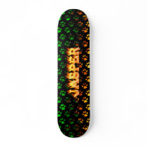 Jasper real fire Skatersollie skateboard.