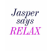 Jasper says RELAX (black & pink) t-shirts