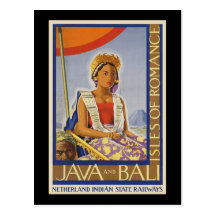 Java and Bali Isles of Romance Post Card