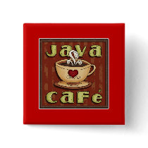 java cafe pinback button