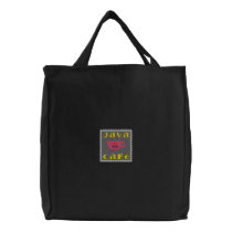 Java Cafe Coffee Embroidered Bag embroidered bags