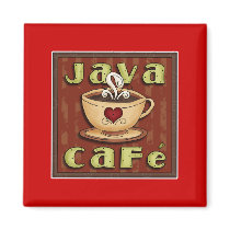 java cafe magnets