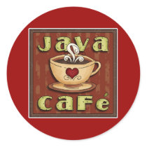 java cafe stickers