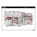 Java collections of clouds decal for 17" laptop 