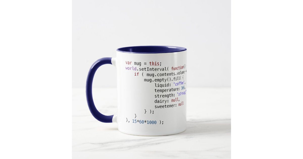 JavaScript coffee mug Zazzle