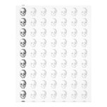 Jawless Skulls, Black and White Pattern. Letterhead Design