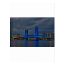 jax blue bridge HDR Post Cards