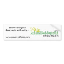 Jax Natural Foods Bumper Sticker 2 bumper stickers