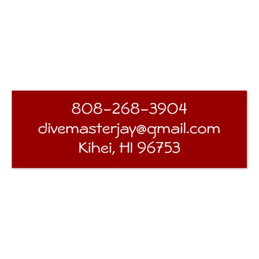 Jay Card Business Cards (back side)