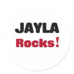 Jayla Rocks Round Stickers