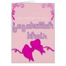jazakallah khair bow card