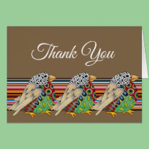 Jazz Birds Thank You Notecard cards