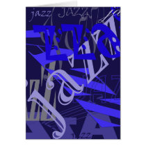 Jazz Blue on Blue Greeting Cards