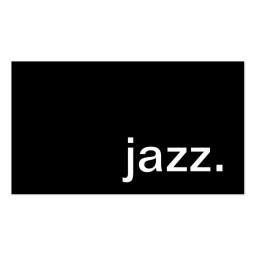 Jazz Business Card (front side)