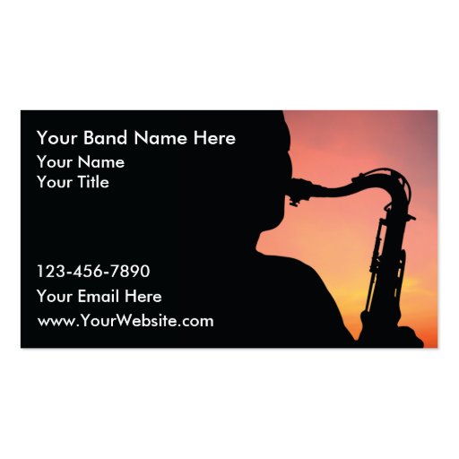 Jazz Business Cards (front side)