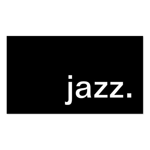jazz. business cards (front side)