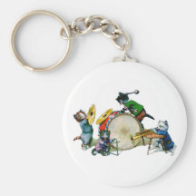 Jazz Cats Keychain