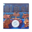 Jazz Cats magnet by LisaLorenzPaintings Jazz Cats magnet
