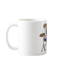 Jazz Drum Kit: Custom Blue Drums Set: Coffee Mug