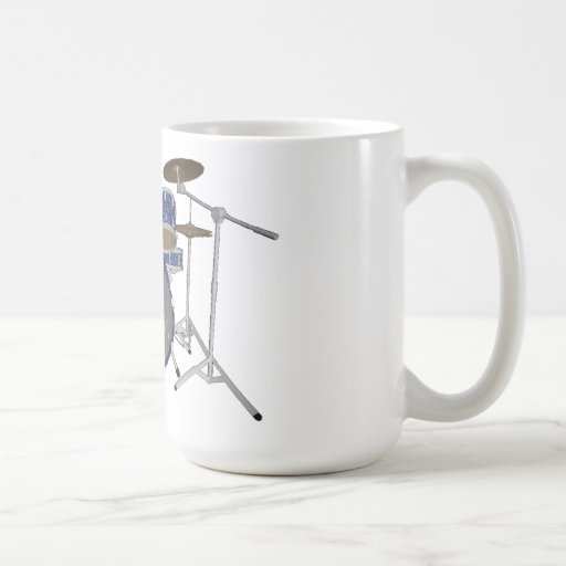 Jazz Drum Kit Custom Blue Drums Set Coffee Mug Zazzle