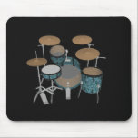 Jazz Drum Kit: Custom Green Drums: Drums Mousepad