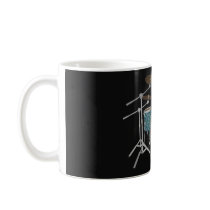Jazz Drum Kit: Custom Green Drums Set: Coffee Mug