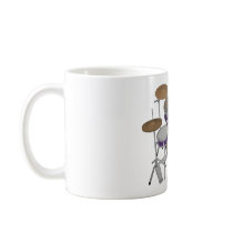 Jazz Drum Kit: Custom Violet Drums Set: Coffee Mug