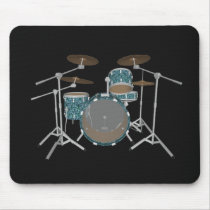 Jazz Drum Set - Custom Green Finish - Mousepad