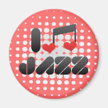Jazz fan refrigerator magnet