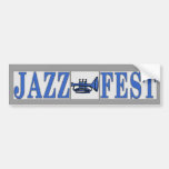 Jazz Fest Blue Horn & Letters Bumper Sticker