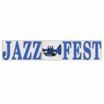 Jazz Fest Blue Horn &amp; Letters Cut Outs