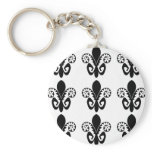 Jazz Fest Fleur de lis (black) Key Chains