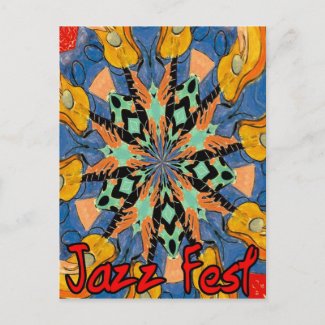 Jazz Fest Guitars 2 postcard