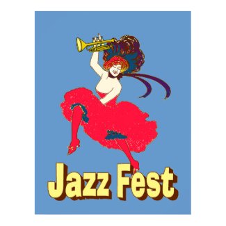 Jazz Fest Lady With Horn print