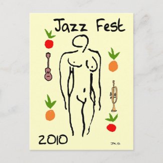 Jazz Fest Matisse Style postcard