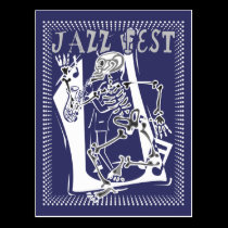 Jazz Fest Skeleton 2011 postcards