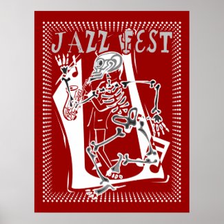 Jazz Fest Skeleton 2011 print