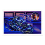 "Jazz In Blues" Musical Instruments Watercolor "Jazz In Blues" Musical Instruments Watercolor