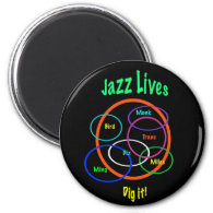 Jazz Lives Fridge Magnets
