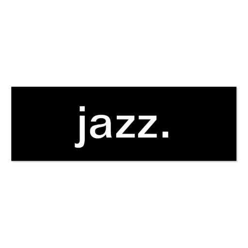 Jazz Music Business Card (front side)