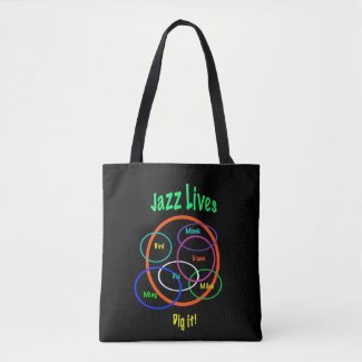 Jazz Music Lives Tote Bag