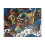 Jazz Quartet Musicians Folk Art Postcards