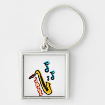Jazz Sax Keychain