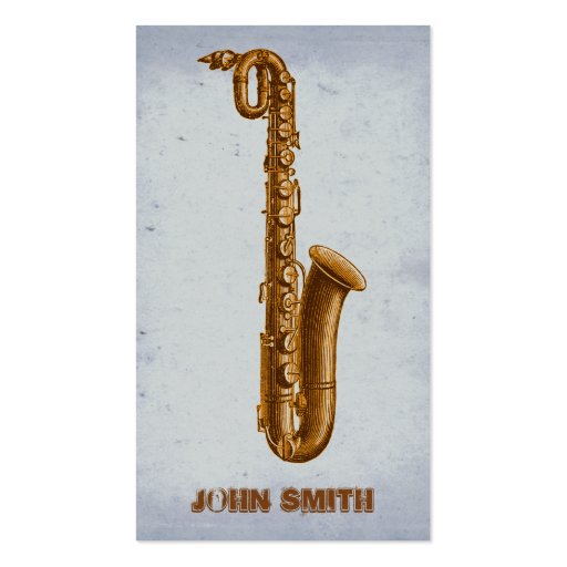 Jazz Sax Music Business Branding Business Card (front side)