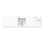 jazz saxaphone design bumper sticker