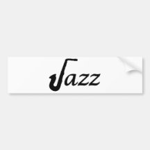 Jazz Saxophone Bumper Sticker