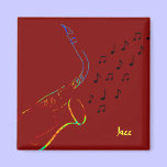 Jazz Saxophone Magnet magnets