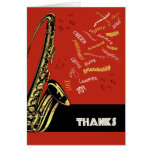 Jazz Saxophone Thank You Card